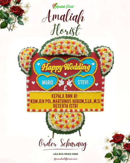 Papan Bunga Pernikahan Bojong Wetan
